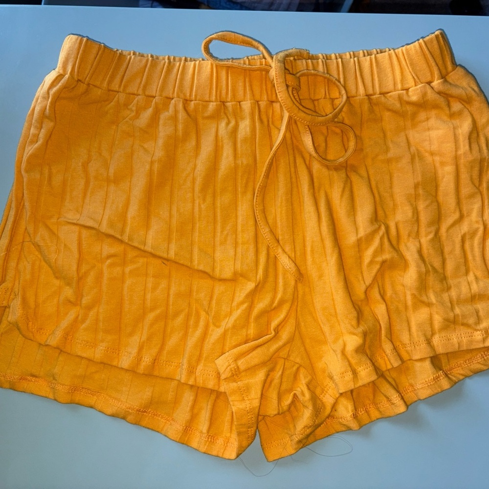Women's Orange Casual Shorts